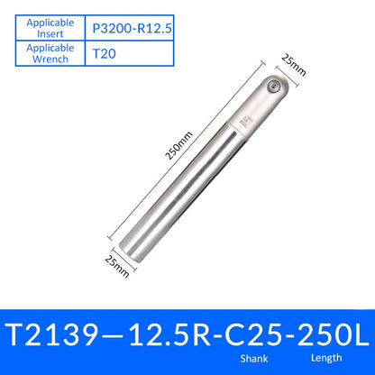 T2139 R12.5-C25-250 Ball Head Milling Cutter Tool Holder for Semi-Finishing and Finishing - Da Blacksmith