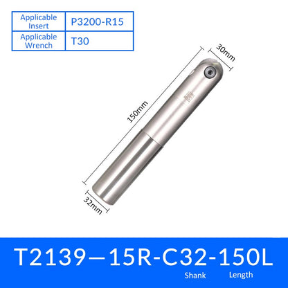 T2139 R15-C32-150 Ball Head Milling Cutter Tool Holder for Semi-Finishing and Finishing - Da Blacksmith