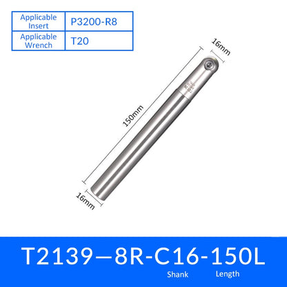 T2139 R8-C16-150 Ball Head Milling Cutter Tool Holder for Semi-Finishing and Finishing - Da Blacksmith