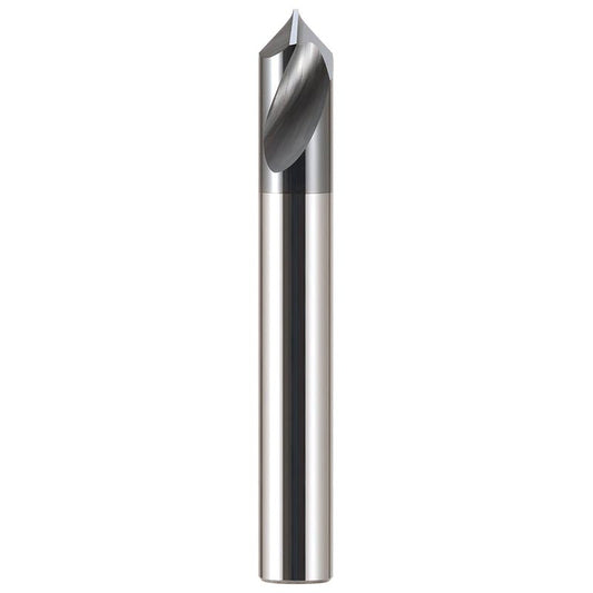 12mm Diameter 100mm Length HRC66 2 Flutes Spiral Tungsten Carbide Center Drill 90° Chamfer Milling Cutter - Da Blacksmith