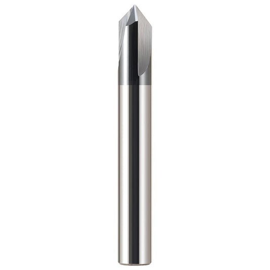 5mm Diameter 50mm Length HRC66 3 Flutes Spiral Tungsten Carbide Center Drill 90° Chamfer Milling Cutter - Da Blacksmith