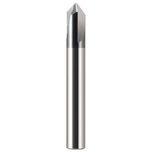 3mm Diameter 50mm Length HRC66 3 Flutes Spiral Tungsten Carbide Center Drill 90° Chamfer Milling Cutter - Da Blacksmith