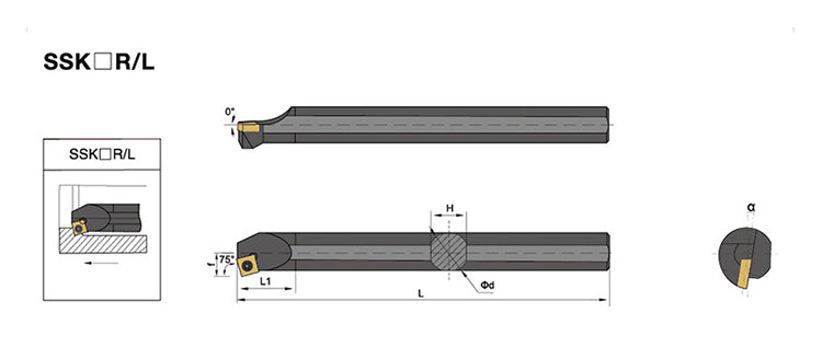 S14N-SSKCR/SSKCL 09 Internal Turning Boring Bar - Da Blacksmith