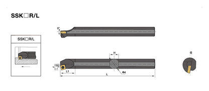 S18Q-SSKCR/SSKCL 09 Internal Turning Boring Bar - Da Blacksmith