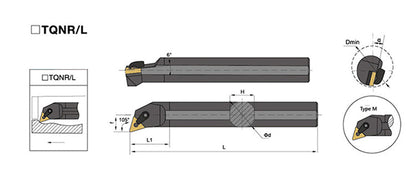 S18Q-MTQNR/MTQNL 16 Internal Turning Boring Bar - Da Blacksmith