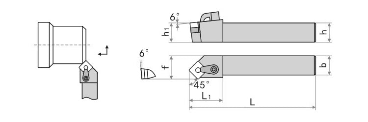 MSSNR/MSSNL 4040R19 External Turning Toolholder - Da Blacksmith