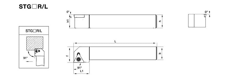 STGCR/STGCL 2525M16 External Turning Toolholder - Da Blacksmith