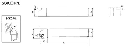 SCKCR/SCKCL 2525M12 External Turning Toolholder - Da Blacksmith