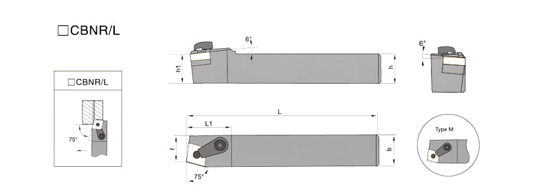 MCBNR/MCBNL 1616H12 External Turning Toolholder - Da Blacksmith