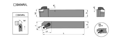 MSKNR/MSKNL 2525M12 External Turning Toolholder - Da Blacksmith