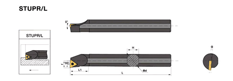 S14N-STUPR/STUPL 11 Internal Turning Boring Bar - Da Blacksmith