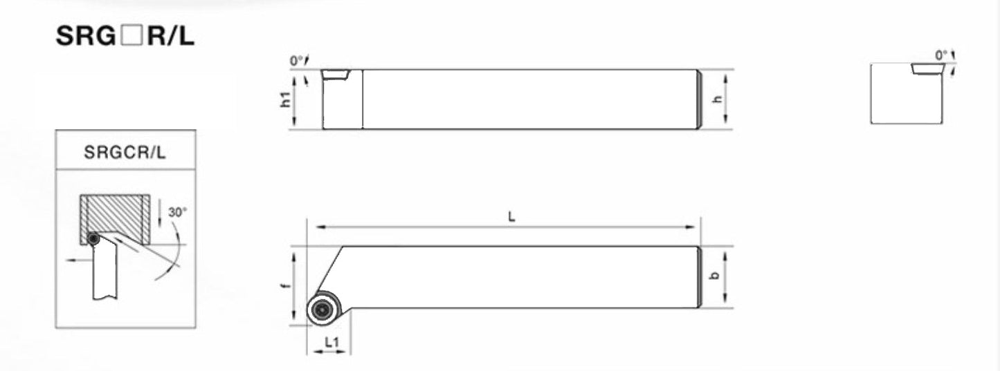 SRGPR/SRGPL 2525M12 External Turning Toolholder - Da Blacksmith