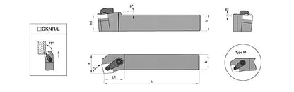 MCKNR/MCKNL 2525M12 External Turning Toolholder - Da Blacksmith