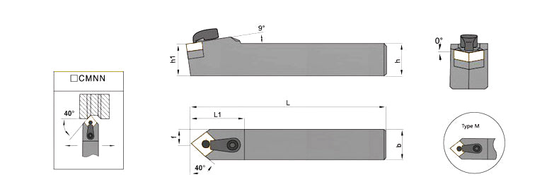 MCMNN 3232P12 External Turning Toolholder - Da Blacksmith