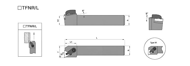 MTFNR/MTFNL 2020K16 External Turning Toolholder - Da Blacksmith