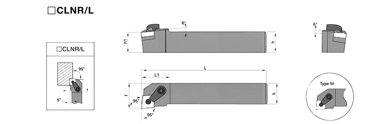 MCLNR/MCLNL 2525M12 External Turning Toolholder - Da Blacksmith