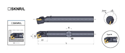 S20R-MSKNR/MSKNL 12 Internal Turning Boring Bar - Da Blacksmith