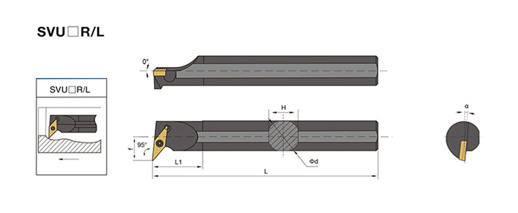 S20R-SVUCR/SVUCL 16 Internal Turning Boring Bar - Da Blacksmith