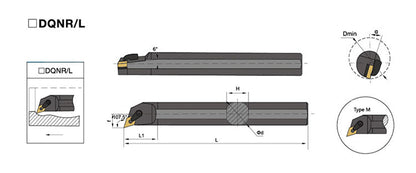 S20R-MDQNR/MDQNL 15 Internal Turning Boring Bar - Da Blacksmith