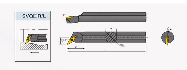 S20R-SVQBR/SVQBL 11 Internal Turning Boring Bar - Da Blacksmith