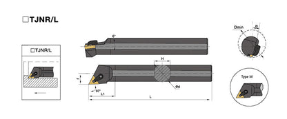 S20R-MTJNR/MTJNL 16 Internal Turning Boring Bar - Da Blacksmith