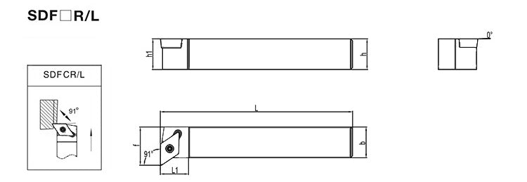 SDFCR/SDFCL 1616H11 External Turning Toolholder - Da Blacksmith