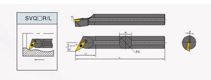 S20R-SVQBR/SVQBL 16 Internal Turning Boring Bar - Da Blacksmith