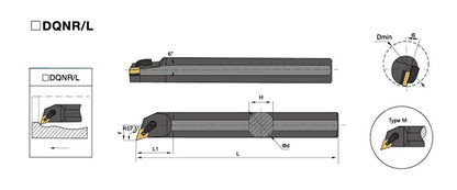 S20R-MDQNR/MDQNL 11 Internal Turning Boring Bar - Da Blacksmith