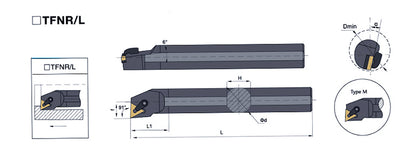 S16Q-MTFNR/MTFNL 16 Internal Turning Boring Bar - Da Blacksmith