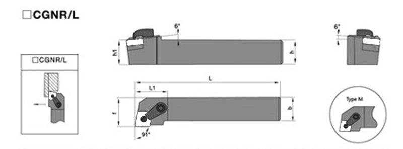 MCGNR/MCGNL 2525M12 External Turning Toolholder - Da Blacksmith