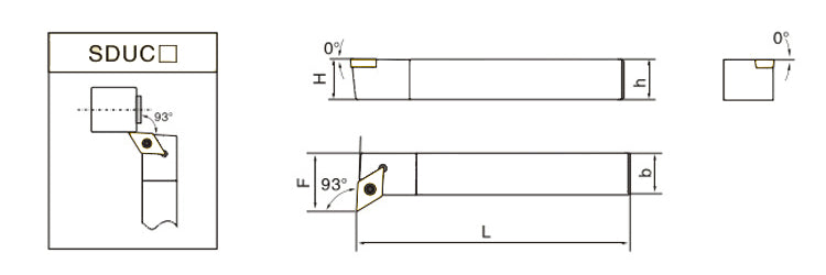 SDUCR/SDUCL 1212H11 External Turning Toolholder - Da Blacksmith