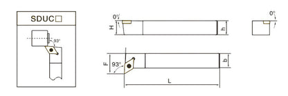 SDUCR/SDUCL 1616H11 External Turning Toolholder - Da Blacksmith