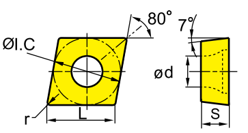 CCGT030101L Positive Turning Insert - Da Blacksmith