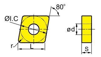 CNMG120412/433 Negative Turning Insert - Da Blacksmith