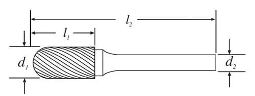 SC 6*16mm Cylinder Radius End Carbide Burr 6mm Shank 100mm Long Rotary File Bit - Da Blacksmith