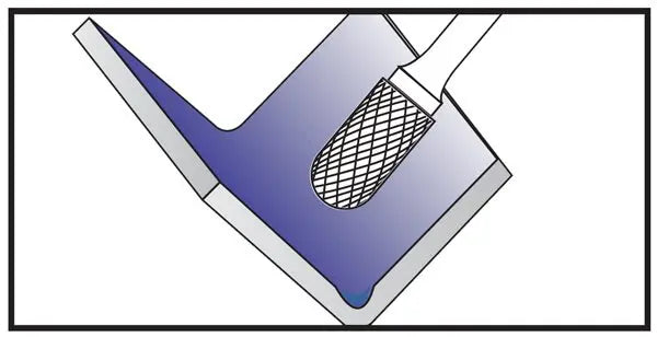SC 14*25mm Cylinder Radius End Carbide Burr 6mm Shank 100mm Long Rotary File Bit - Da Blacksmith