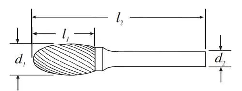 SE 4*7mm Oval Carbide Burr 3mm Shank 45mm Long Rotary File Bit - Da Blacksmith