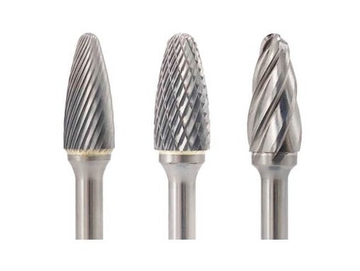 SF 4*13mm Rounded Nose Tree Carbide Burr 3mm Shank 50mm Long Rotary File Bit - Da Blacksmith