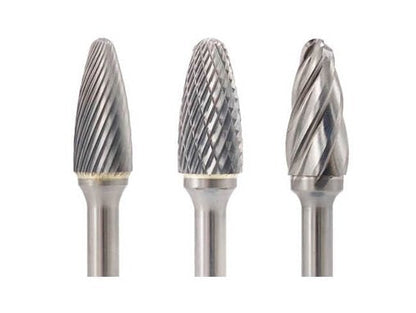 SF 3*13mm  Rounded Nose Tree Carbide Burr 3mm Shank 75mm Long Rotary File Bit - Da Blacksmith