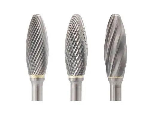 SH 6*13mm Flame Carbide Burr 3mm Shank 50mm Long Rotary File Bit - Da Blacksmith