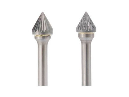 SJ 8*7mm 60 Degree Angle Carbide Burr 6mm Shank 55mm Long Rotary File Bit - Da Blacksmith
