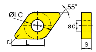 DNMG150608/442 Negative Turning Insert - Da Blacksmith