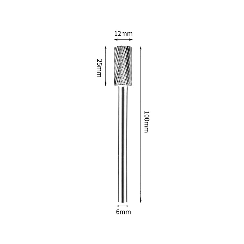 SA 12*25mm Cylinder Carbide Burr 6mm Shank 100mm Long Rotary File Bit - Da Blacksmith