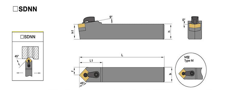 MSDNN 2525M15 External Turning Toolholder - Da Blacksmith