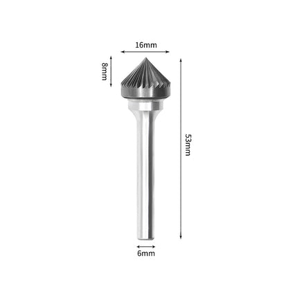 SK 16*8mm 90 Degree Angle Carbide Burr 6mm Shank 53mm Long Rotary File Bit - Da Blacksmith