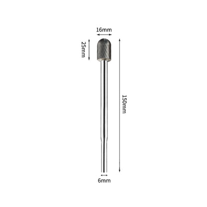 SC 16*25mm Cylinder Radius End Carbide Burr 6mm Shank 150mm Long Rotary File Bit - Da Blacksmith