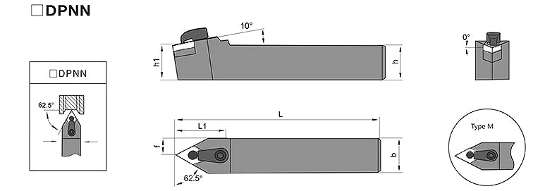 MDPNN 1616H11 External Turning Toolholder - Da Blacksmith