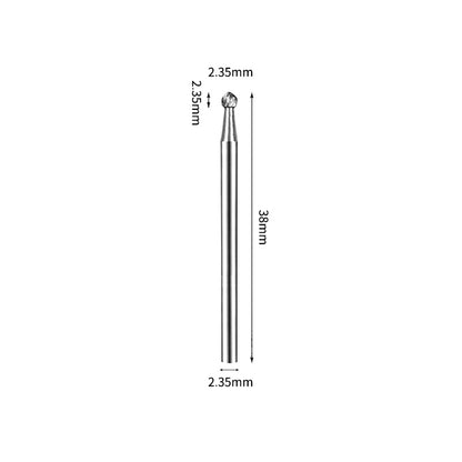 SD 2.35*2.35mm Ball Carbide Burr 2.35mm Shank 38mm Long Rotary File Bit - Da Blacksmith