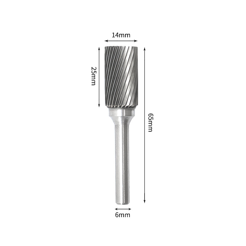 SA 14*25mm Cylinder Carbide Burr 6mm Shank 65mm Long Rotary File Bit - Da Blacksmith