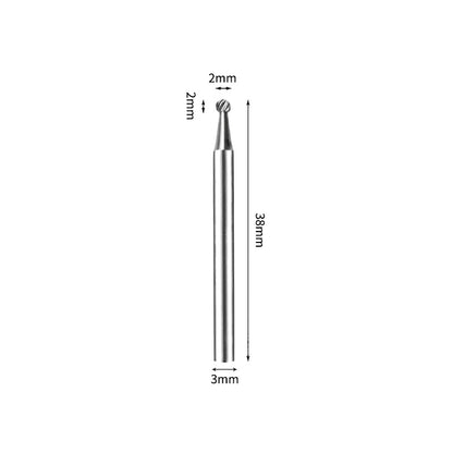 SD 2*2mm Ball Carbide Burr 3mm Shank 38mm Long Rotary File Bit - Da Blacksmith